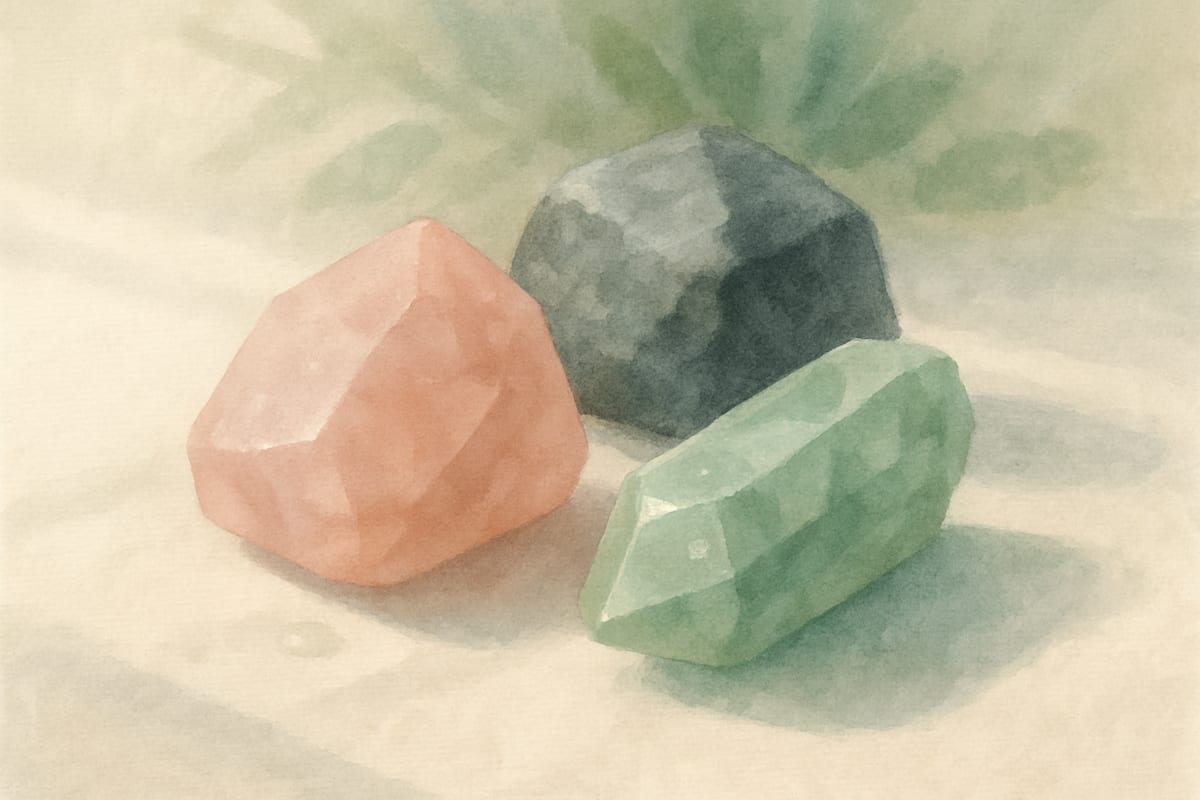 Minerals — editorial wellness illustration