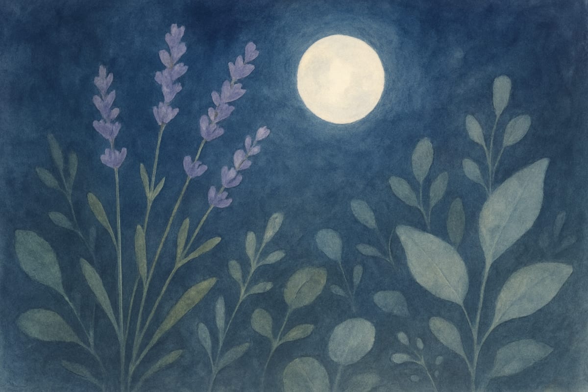 Sleep & Calm — editorial wellness illustration